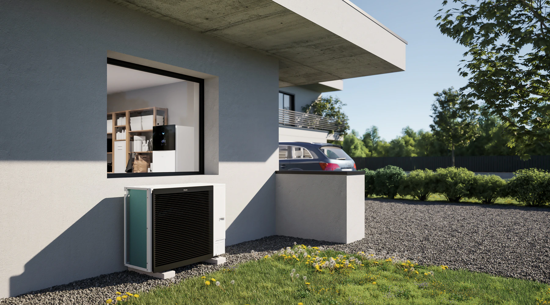 Daikin Altherma 3 M kompakt monoblok dizalica topline ugrađena uz kuću