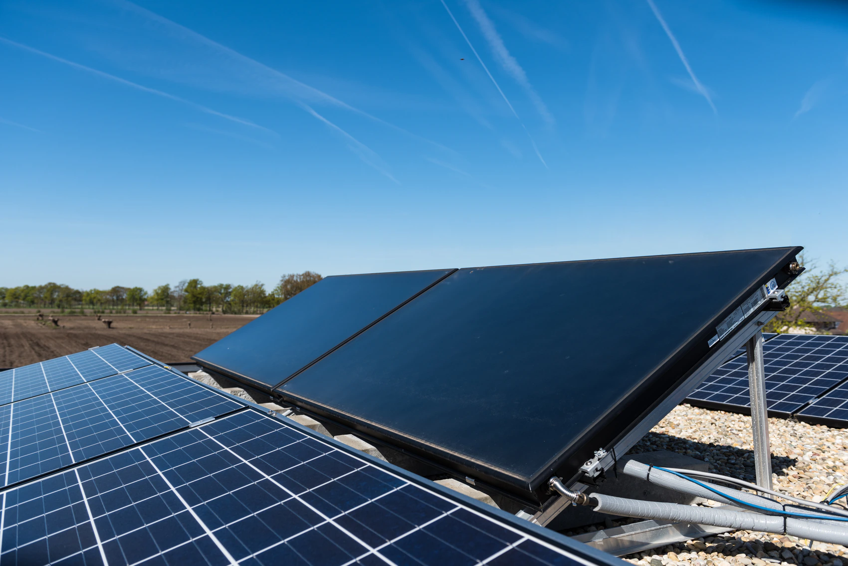Solarno grijanje vode, ugrađen u prostoru